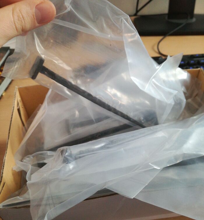 Ordered 20 Iron Nails. They Came Individually Packed In Plastic