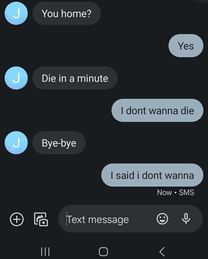 My Brother Was Trying To Text Me That He Would "Be By In A Minute" But His Phone Had Other Plans
