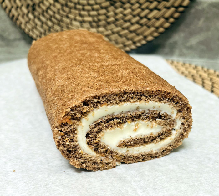 First Homemade Carrot Cake Roll