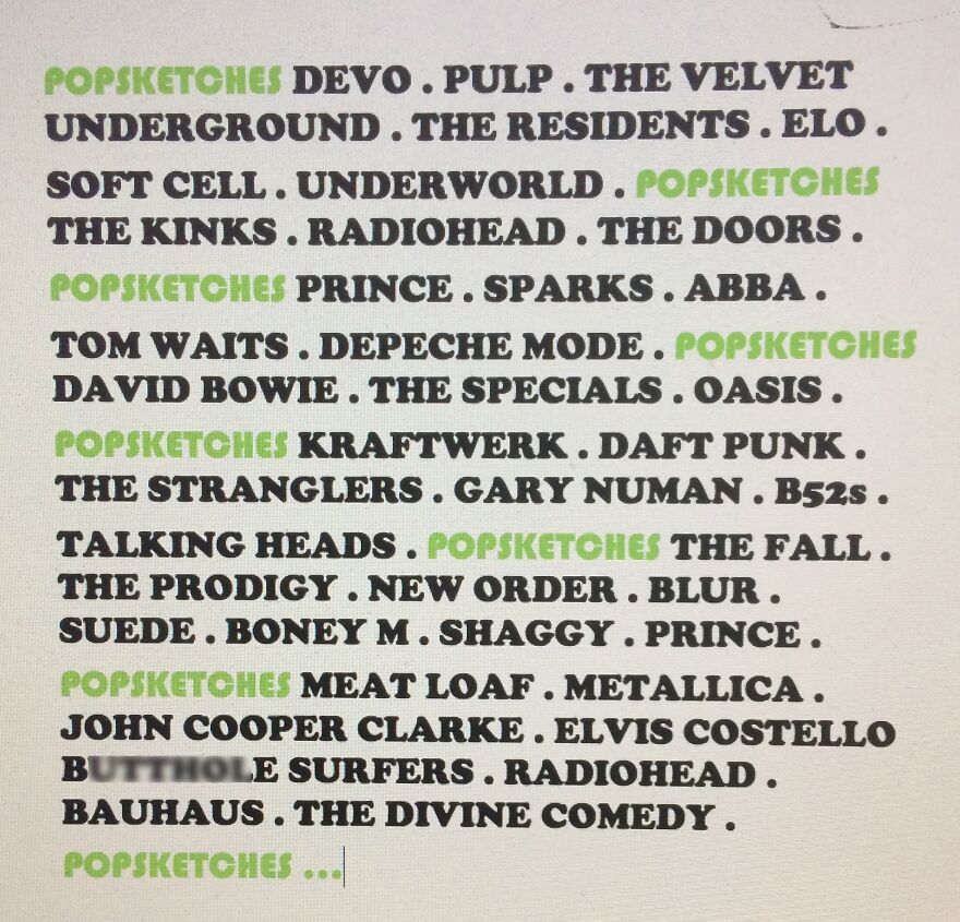 I Wrote A Hundred Original Songs In The Style Of Established Artists. I Wrote A Hundred Original Songs In The Style Of Established Artists.