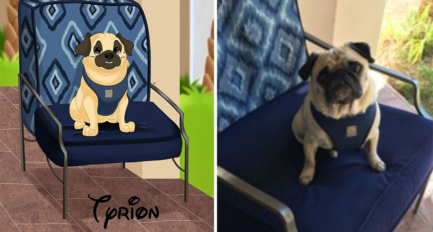 An Illustrator Turns Your Pet's Photos Into Magical Disney-Like Creations (22 New Pics)