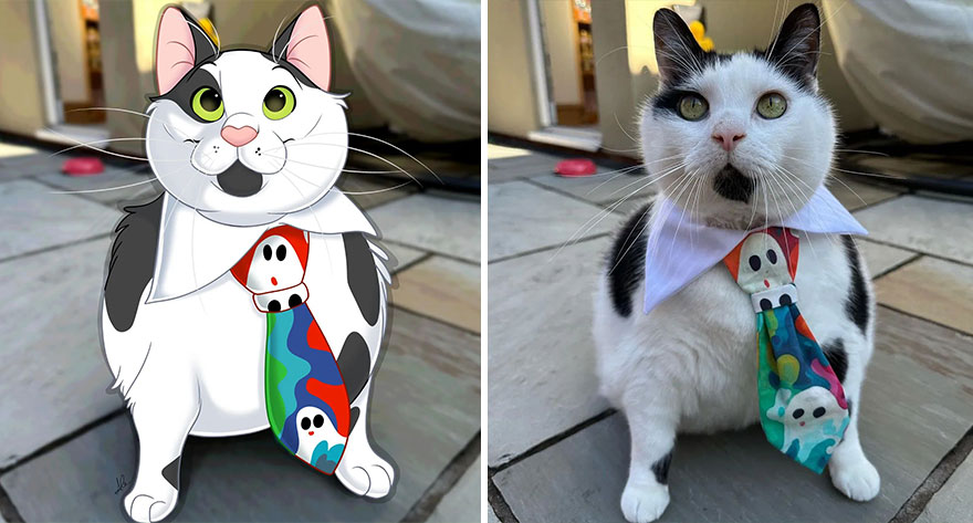 An Illustrator Turns Your Pet's Photos Into Magical Disney-Like Creations (22 New Pics)