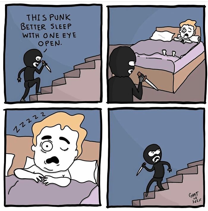 A Comic About Sleeping With One Eye Open