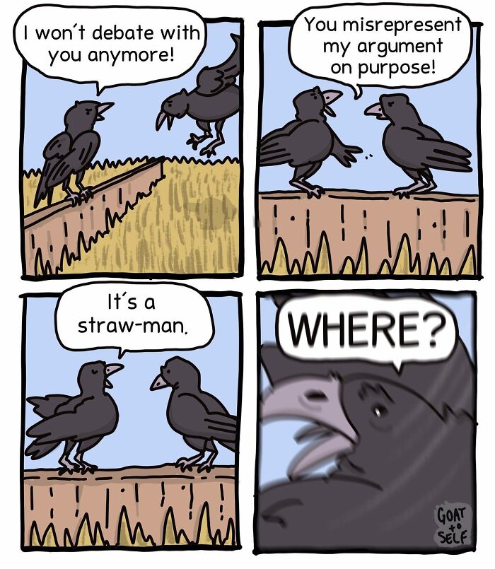 A Comic About Crows Having An Argument