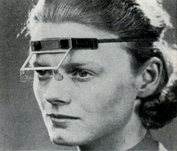 To Reduce The Blinding Glare Of Approaching Automobile Headlights, A Novel Eye Shield Has Been Introduced In 1936