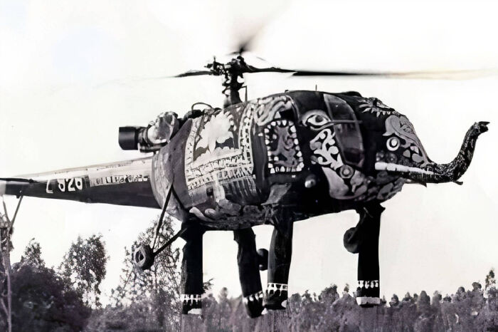 Chetak Helicopters Used By Indian Air Force For Ceremonial Flyovers In The 1970s