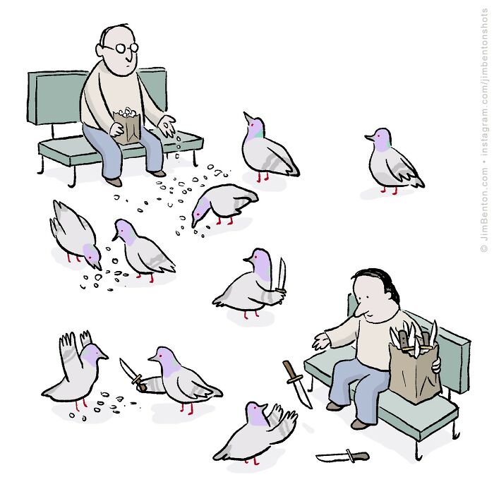 A Comic About Feeding Pigeons