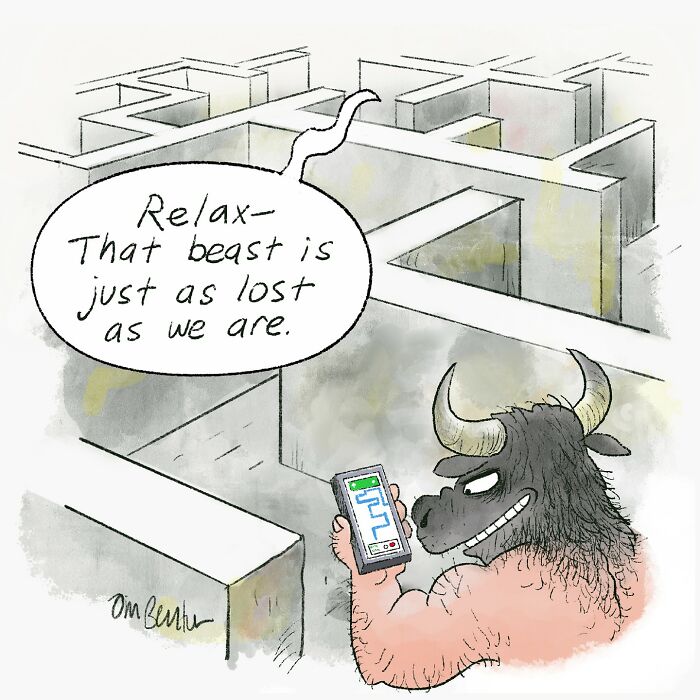 A Comic About Minotaur In A Labyrinth