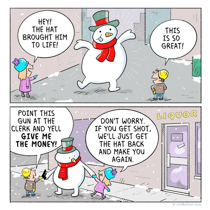 A Comic About A Snowman