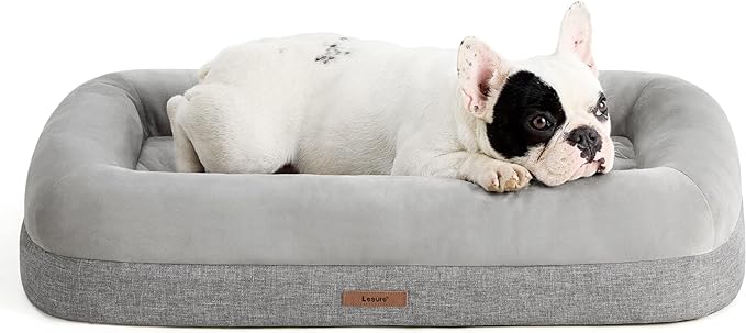 French Bulldog resting on a comfy dog bed during Black Friday deals 2023. French Bulldog resting on a comfy dog bed during Black Friday deals 2023.
