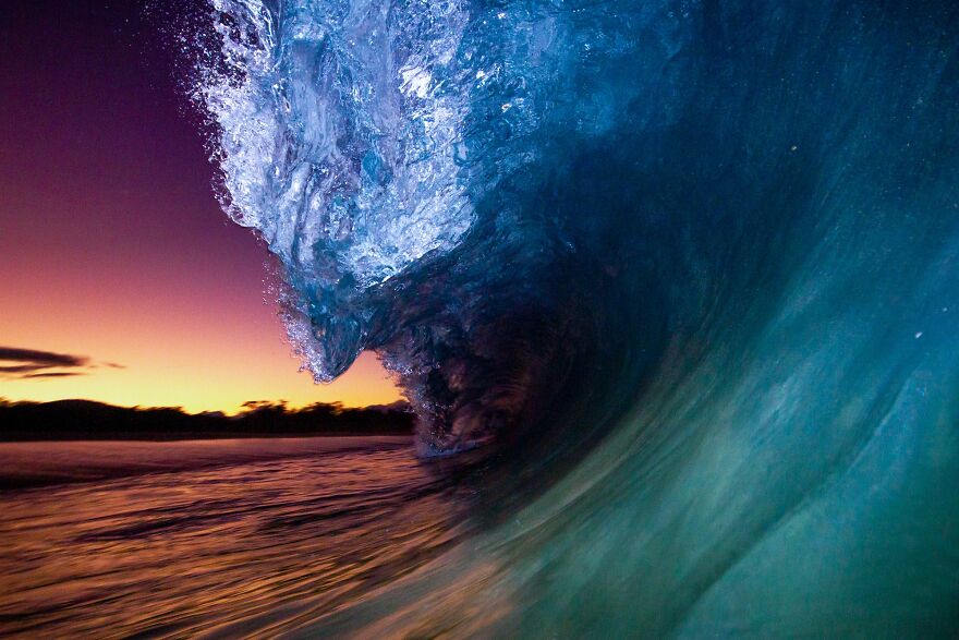 A photograph of a wave
