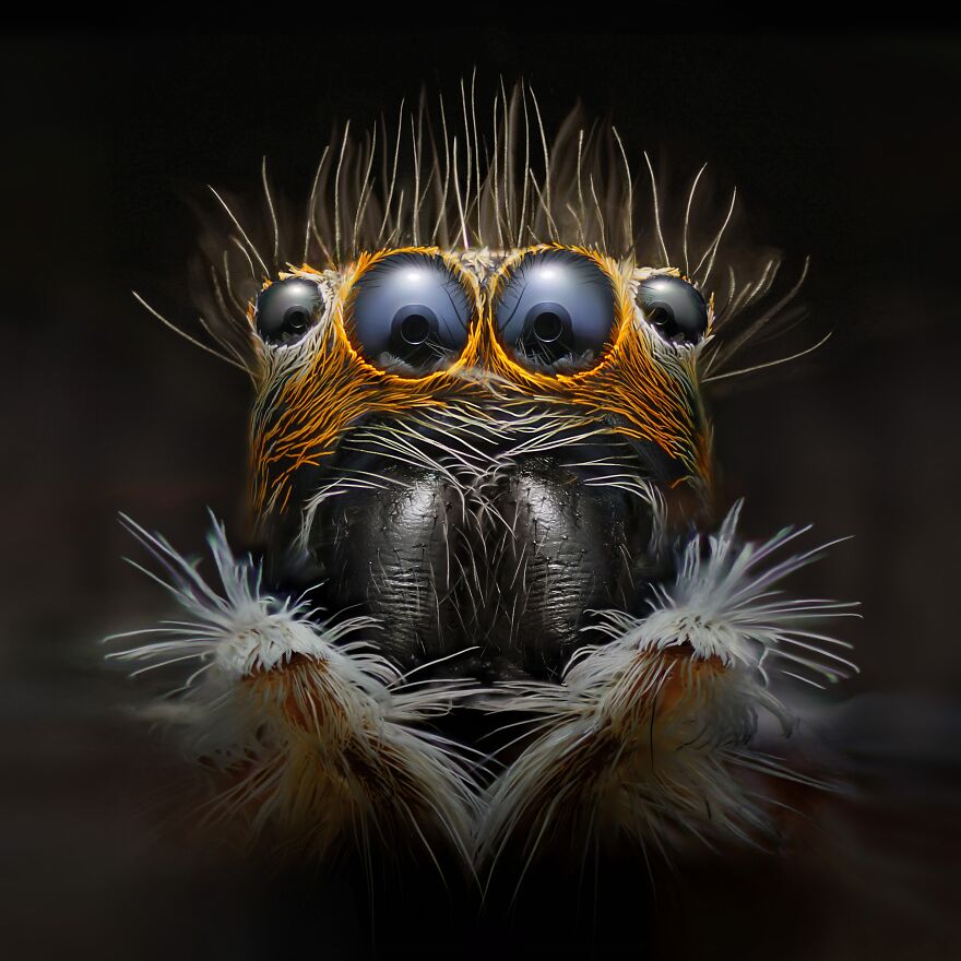 A photograph of a jumping spider