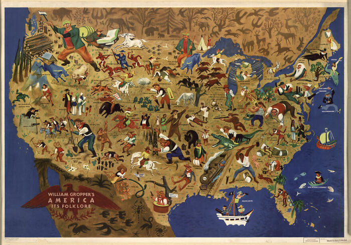 America. Its Folklore Map (1946)
