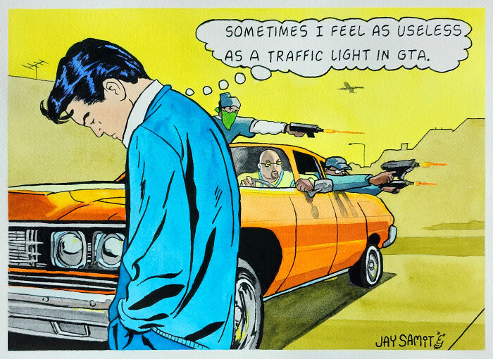 Sometimes I Feel As Useless As A Traffic Light In GTA