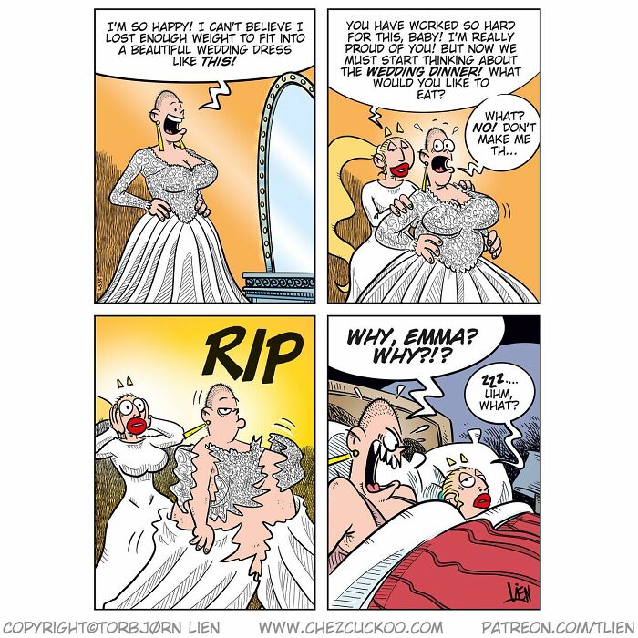 A Comic About Fitting Into A Wedding Dress