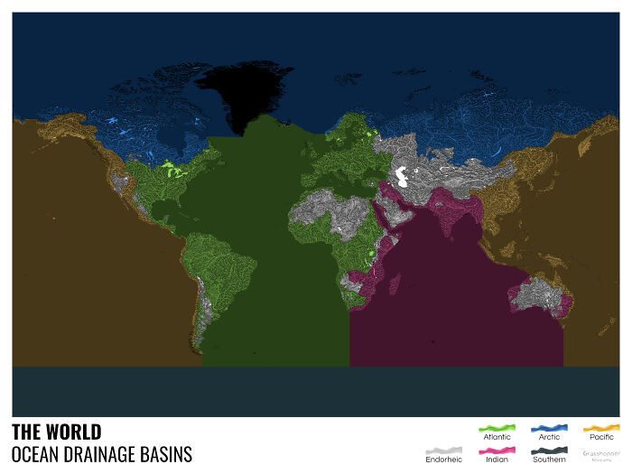 Nobody Has Ever Made A Map Like This Before: Every River Worldwide And Its Ocean Destination