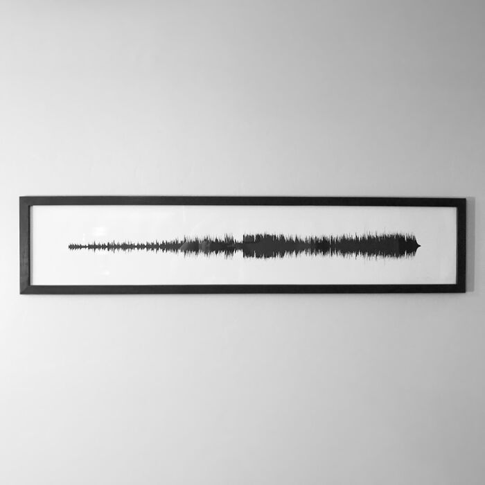 Thought You Guys Might Like This Wall Art I Made. It's The Waveform Of "Let It Be" By The Beatles