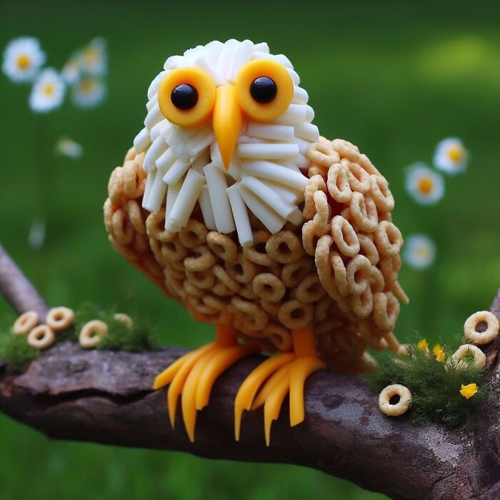 Eagle Made Of Cheese And Cheerios