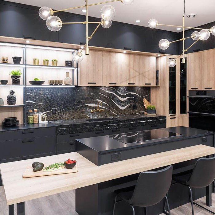 Photo of a kitchen. Photo of a kitchen.