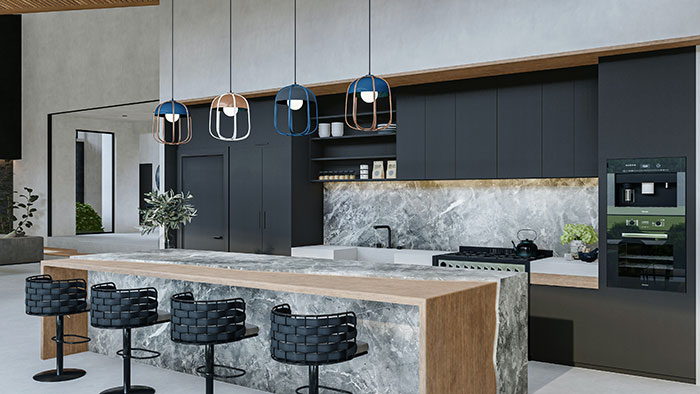 Photo of modern kitchen. Photo of modern kitchen.