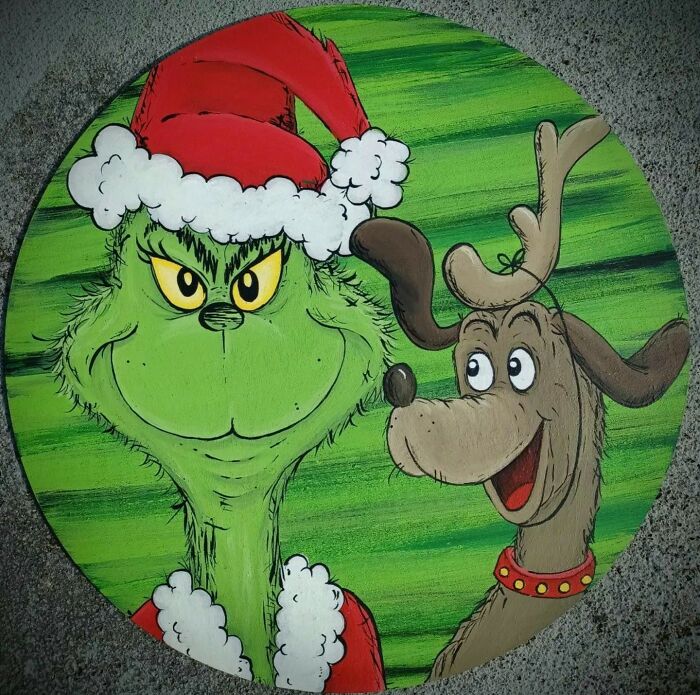 Grinch And Max Painting