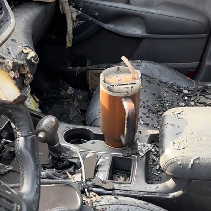 “We’d Love To Replace Your Vehicle”: Stanley Buys Woman A New Car After Her Cup Survives Car Fire