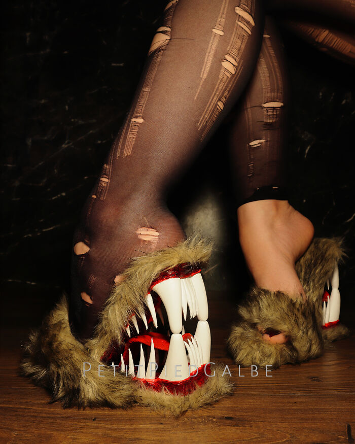'fury Furs!' - One Of A Kind Handcrafted High Heeled Shoes