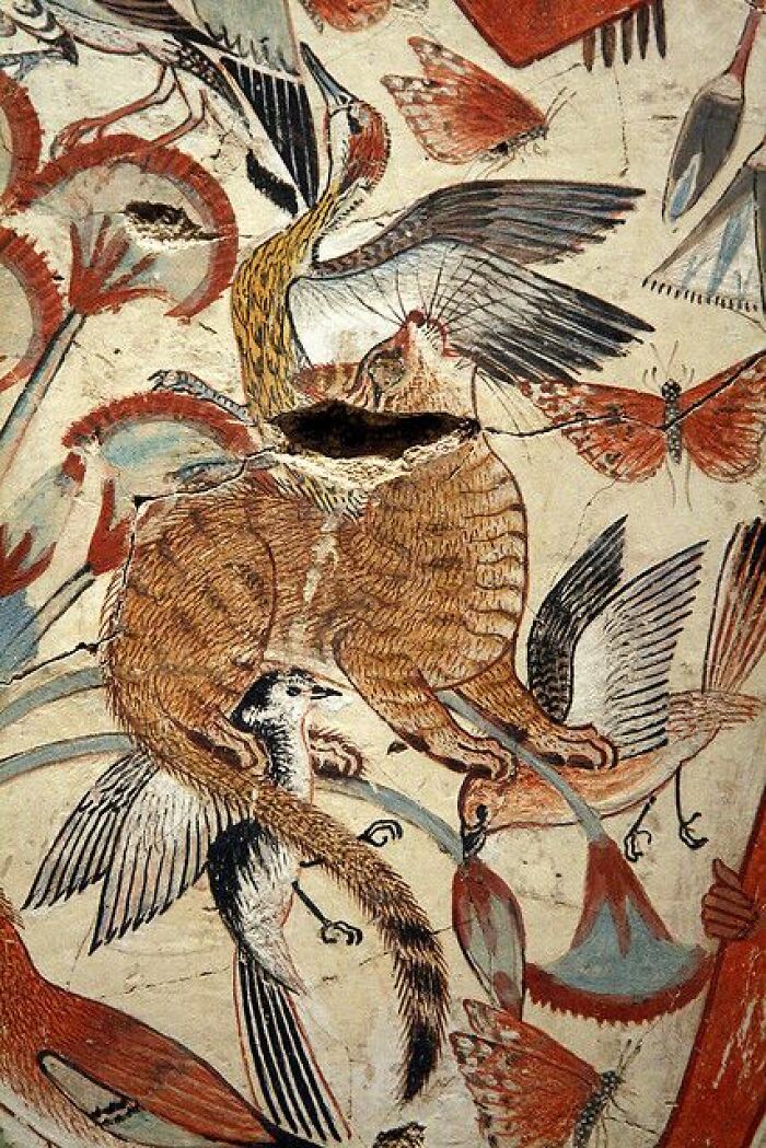 'egyptian Cat Hunting In The Marshes' The Tomb-Chapel Of Nebamun Thebes, Egypt Late 18th Dynasty, Around 1350 Bc