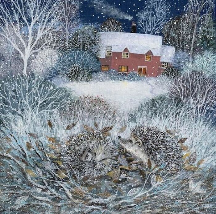 "Cottage And Hedgehogs", Lucy Grossmith B.1972