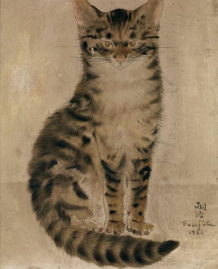 Leonard Tsuguharu Foujita, Red Cat Sitting, 1930