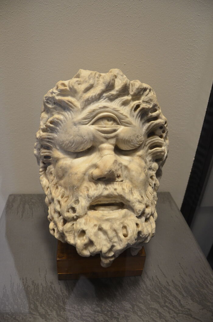 A 1st Century Ad Head Of A Cyclops From The Roman Colosseum