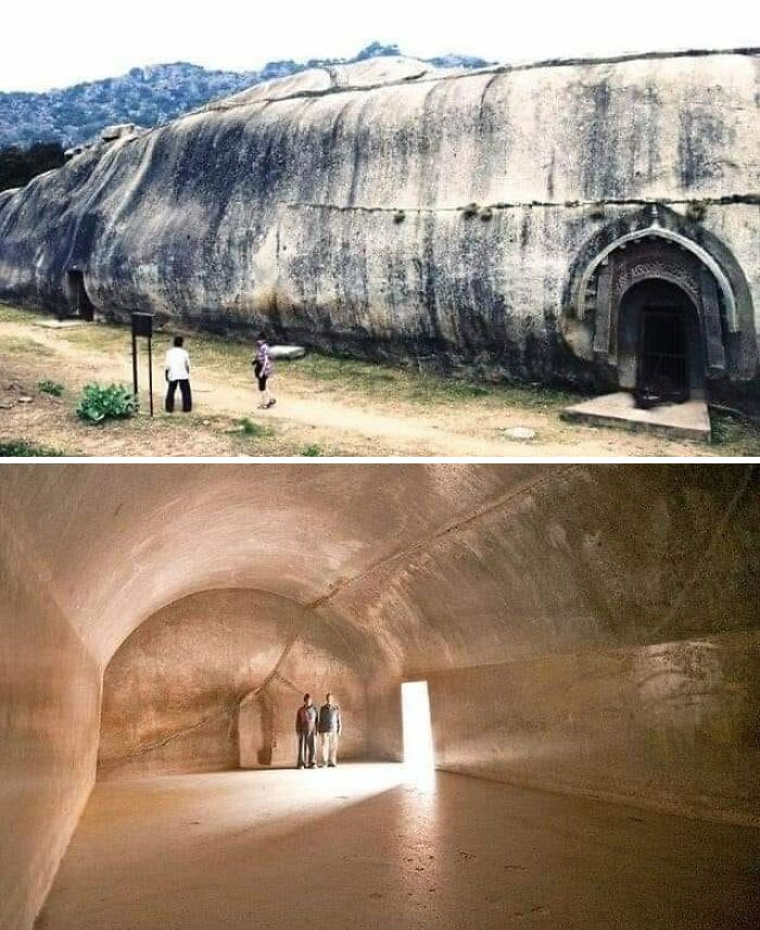 This 1500-Year-Old Cave In India Was Carved Out Of A Giant Rock