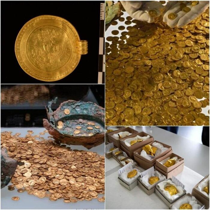 Celebrating The Remarkable Discovery Of The “Golden Treasure”: 18.5kg Of Roman Gold And 2,500 Glittering Pieces