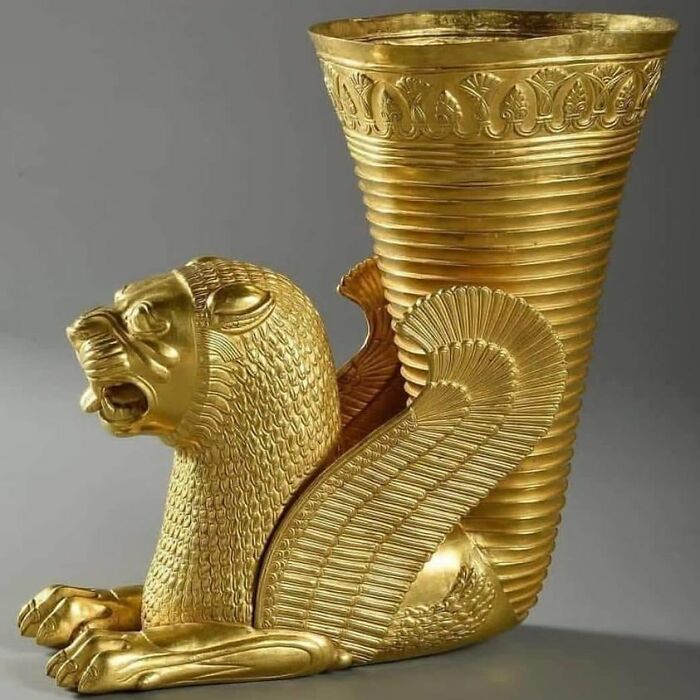 A Priceless 2500-Year-Old Gold Rhyton From Ancient #persia. It’s 2 Kilograms. National Museum Of Ancient Persia