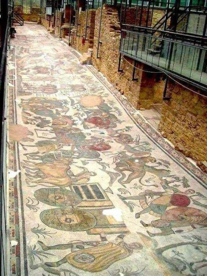 Pompeii - “The Mosaic Of The Great Hunt Of The Roman Villa Of Casale Di Piazza Armerina, Sicily.”