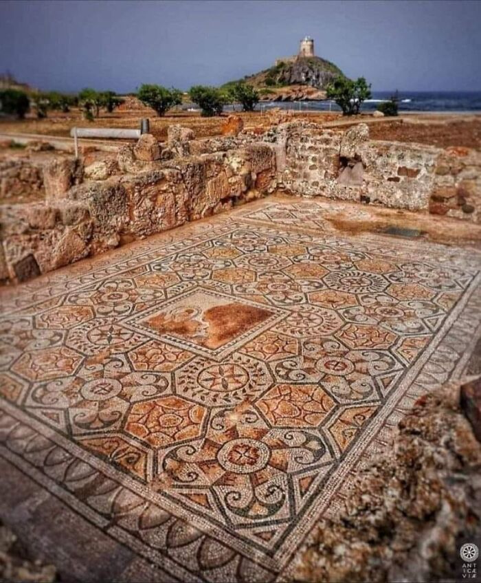 Mosaic In Sardinia, Italy
