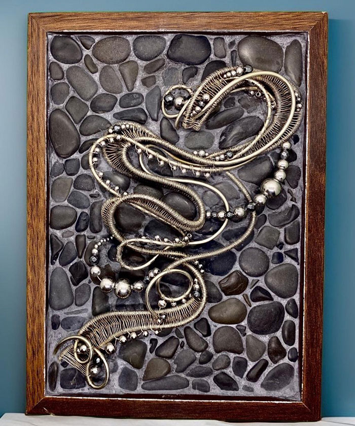 Vintage jewelry framed picture