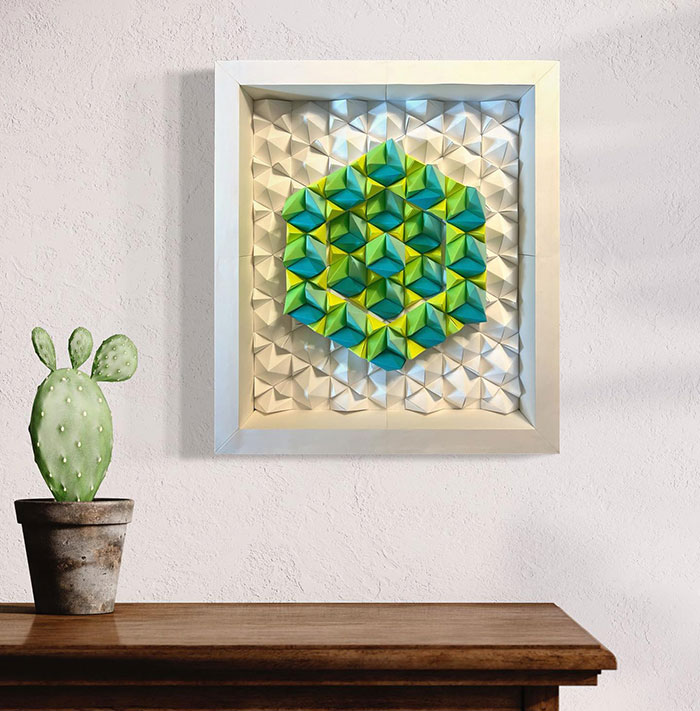 Colorful framed Paper Wall Art Decor 