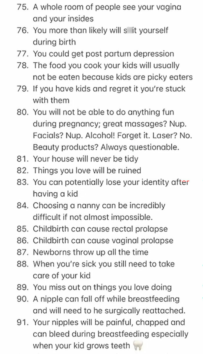 People Lose It At Australian Model’s “118 Reasons” Why She Doesn’t Want Kids