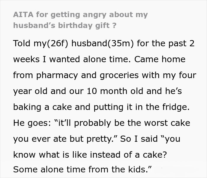 Woman Tells Husband Exactly What She Wants For Birthday, Gets Livid When He Just Ignores It Woman Tells Husband Exactly What She Wants For Birthday, Gets Livid When He Just Ignores It