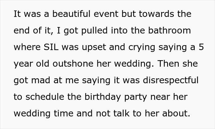 Woman Throws Kid's B-Day Party A Day After SIL's Wedding, Sparks Debate On Whether It's Appropriate Woman Throws Kid's B-Day Party A Day After SIL's Wedding, Sparks Debate On Whether It's Appropriate
