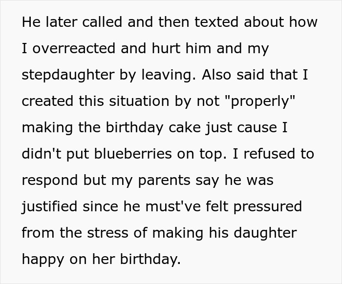 Man Dubs Wife An Overreactor After She Leaves When He Tosses A Cake She Made For Stepkid