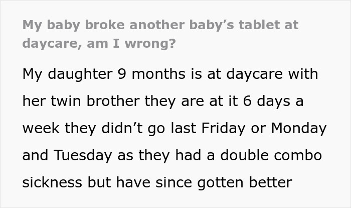 Mom Refuses To Pay For Broken iPad Pro After Parents Leave It With 11-Month-Old At Daycare Mom Refuses To Pay For Broken iPad Pro After Parents Leave It With 11-Month-Old At Daycare