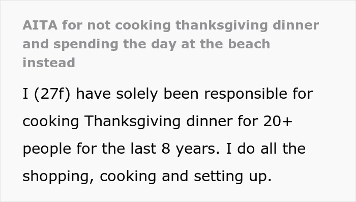 “They Want Me To Cancel My Plans And Cook”: Woman Ditches Thanksgiving, Goes To The Beach Instead