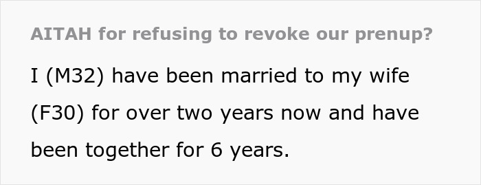 Wife Demands Her Husband Revoke Their Prenup Two Years Into Marriage, He Refuses