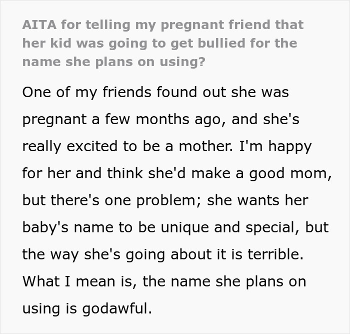 Woman Ignores Friend For A Week Because She's Convinced Her Kids Will Be Bullied For Their Names Woman Ignores Friend For A Week Because She's Convinced Her Kids Will Be Bullied For Their Names