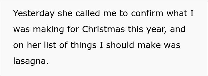 Woman Refuses To Make Signature Christmas Meal As MIL Threw It Away Last Year And Never Apologized Woman Refuses To Make Signature Christmas Meal As MIL Threw It Away Last Year And Never Apologized