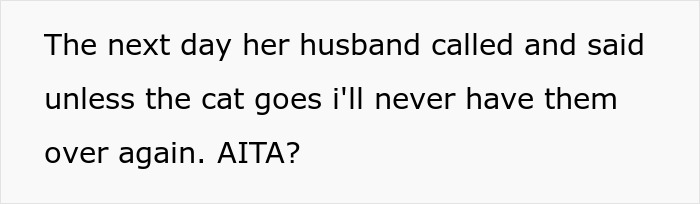 Sister Freaks Out Over Brother's 'Demonic' Cat, Bans Him From Seeing Her Kids Unless The Cat Goes Sister Freaks Out Over Brother's 'Demonic' Cat, Bans Him From Seeing Her Kids Unless The Cat Goes