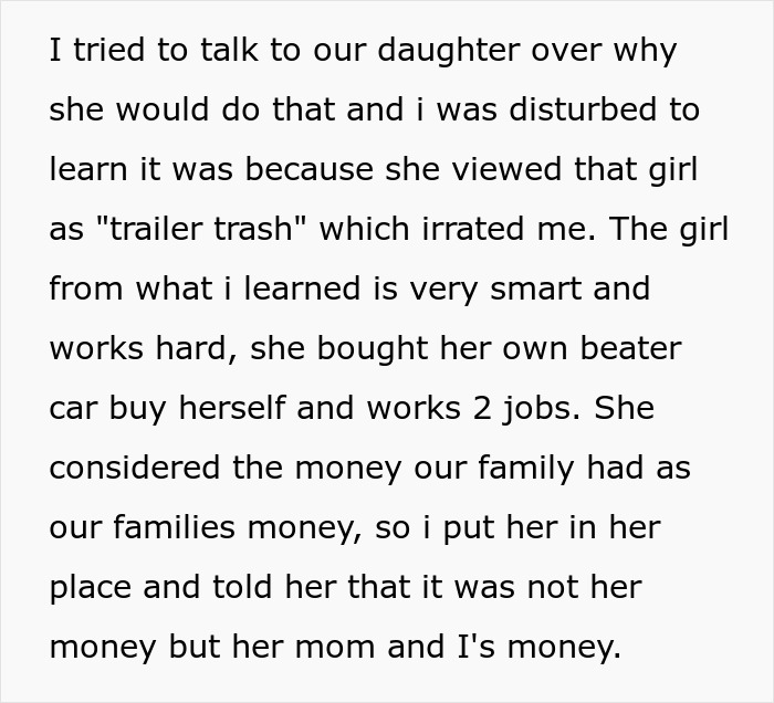 16-Year-Old Bullies A Kid For Being Poor, So Her Stepdad Takes Away All Her “Luxuries”