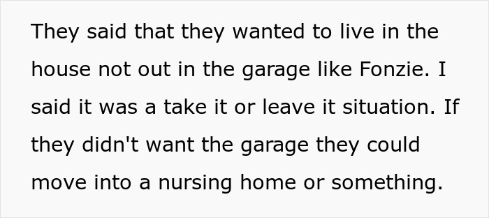 Parents Get Mad About Living In Daughter’s Totally Converted Garage, She Suggests The Nursing Home Parents Get Mad About Living In Daughter’s Totally Converted Garage, She Suggests The Nursing Home